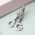 Platinum Over Sterling Silver Dangle Initial G Earrings image number 1