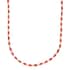 Ethiopian Welo Opal and Mediterranean Coral Tennis Necklace 18 Inches in Rhodium Over Sterling Silver 16.15 ctw image number 0
