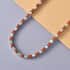 Ethiopian Welo Opal and Mediterranean Coral Tennis Necklace 18 Inches in Rhodium Over Sterling Silver 16.15 ctw image number 1