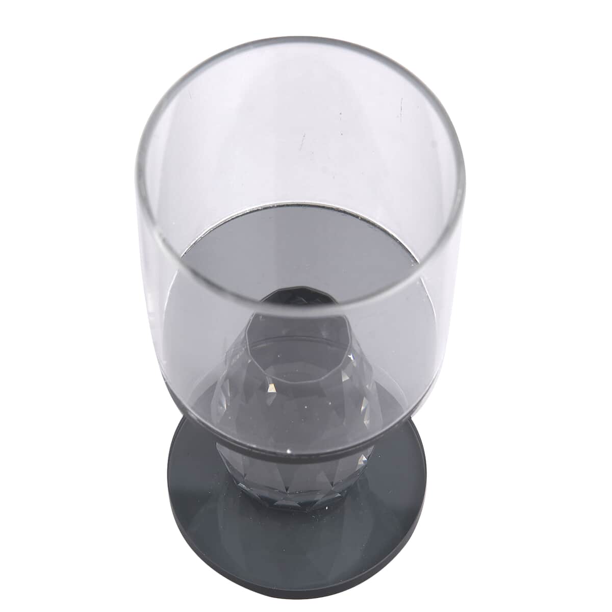 Black Round Cup Crystal Candle Holder image number 4