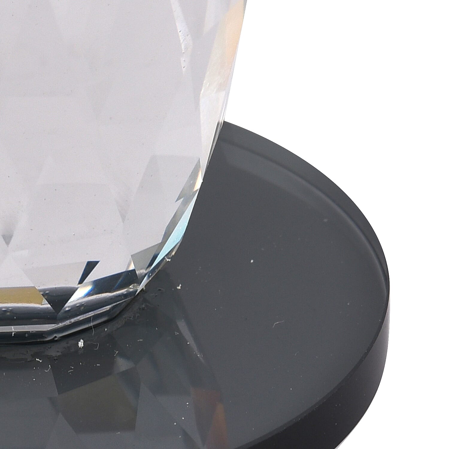Black Round Cup Crystal Candle Holder