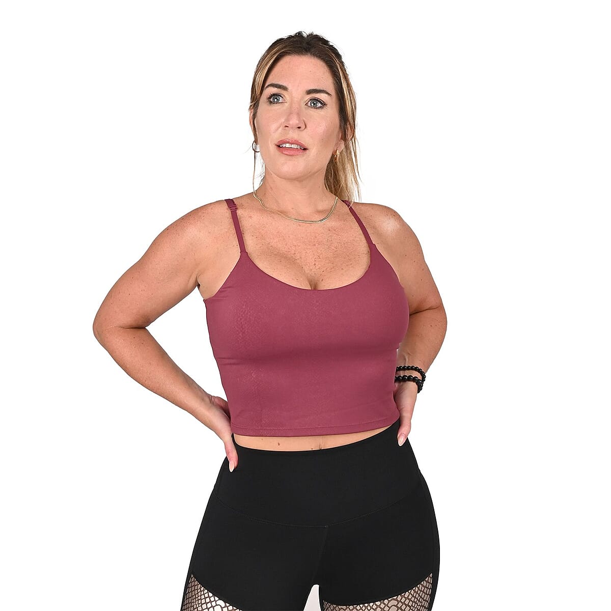 TAVI Garnet Color 75% Nylon and 25% Spandex Camisole Bra - S image number 3