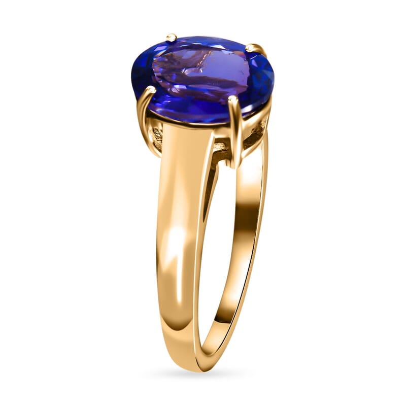 AAA Tanzanite 2.68 ctw Ring in 14K Yellow Gold (Size 11.5)