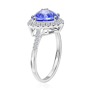 Certified & Appraised Luxoro 14K White Gold AAA Tanzanite and G-H I2 Diamond Ring (Size 10.0) 3.85 Grams 3.25 ctw
