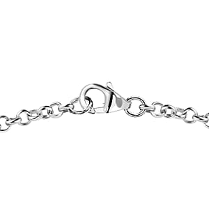 Moissanite 0.90 ctw Starburst Bracelet, Star Bracelet in Platinum Over Sterling Silver (7.25 In) 0.90 ctw