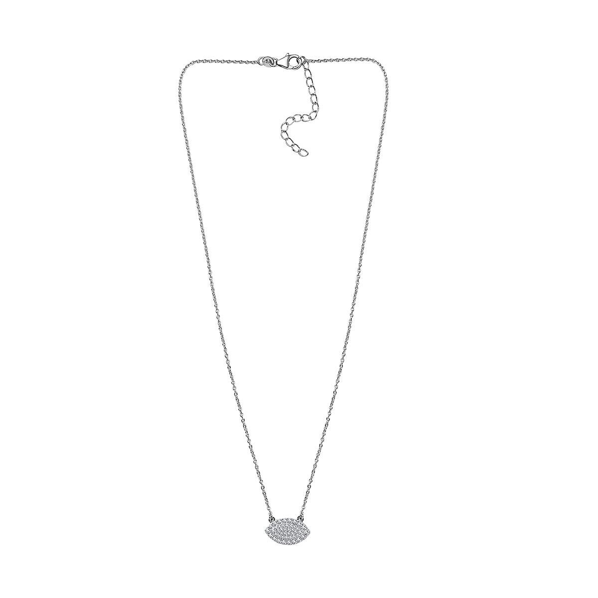 Moissanite Necklace 18 Inches in Platinum Over Sterling Silver 0.40 ctw image number 3