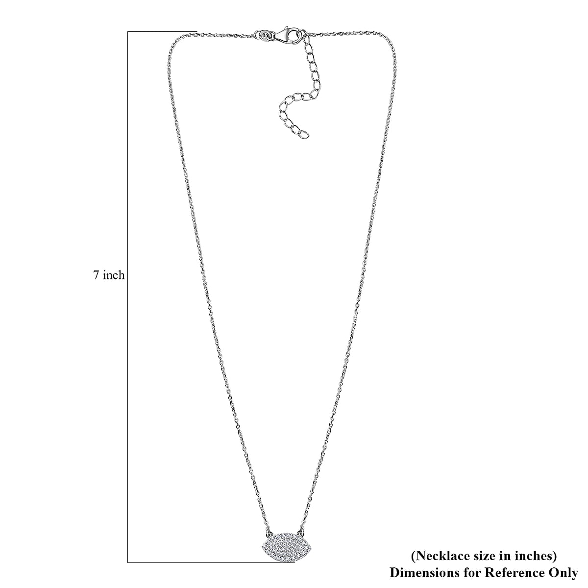 Moissanite Necklace 18 Inches in Platinum Over Sterling Silver 0.40 ctw image number 5