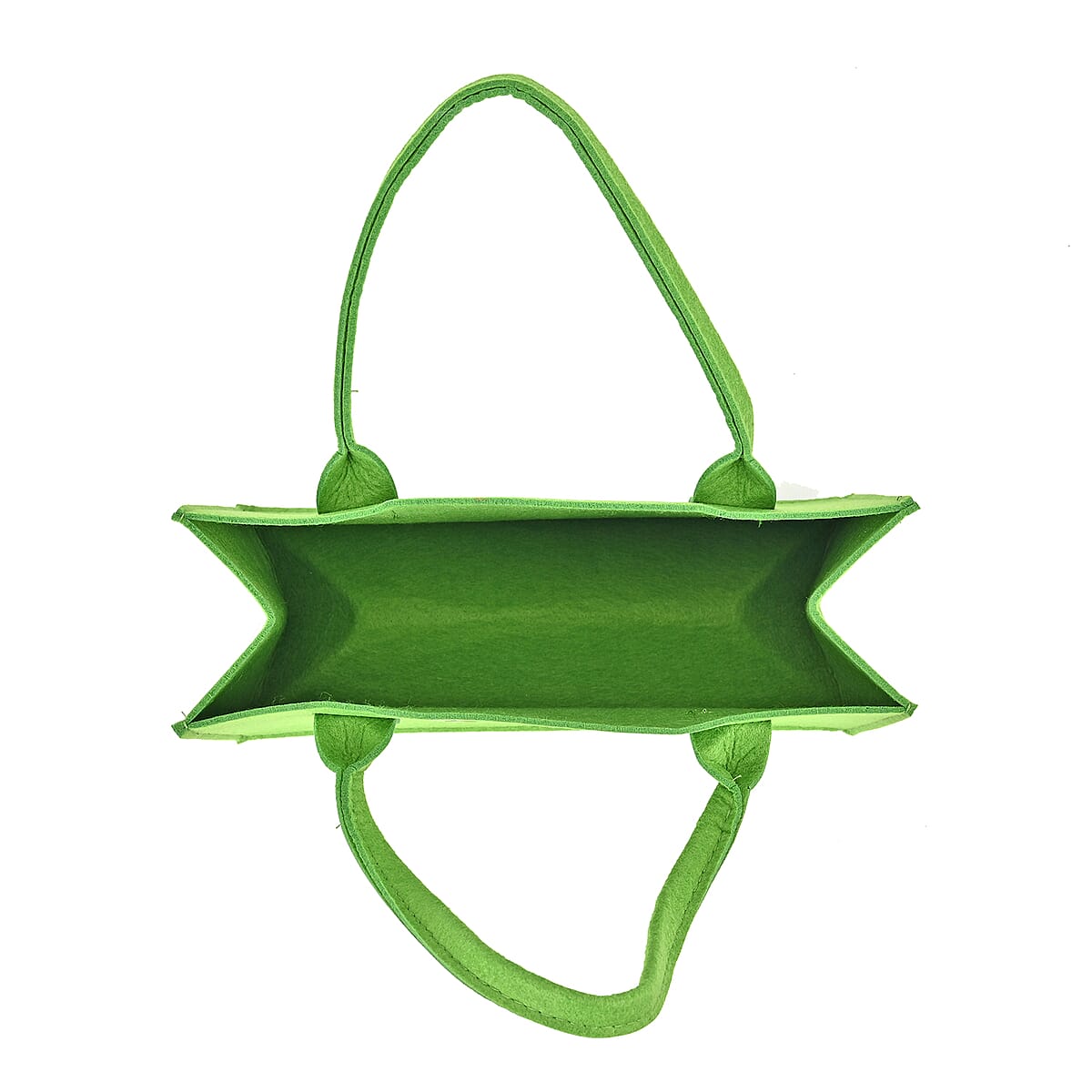 Set of 3 Green Butterfly Pattern Felt Tote Bag image number 4