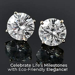 Moissanite 1.85 ctw Stud Earrings in 14K Yellow Gold