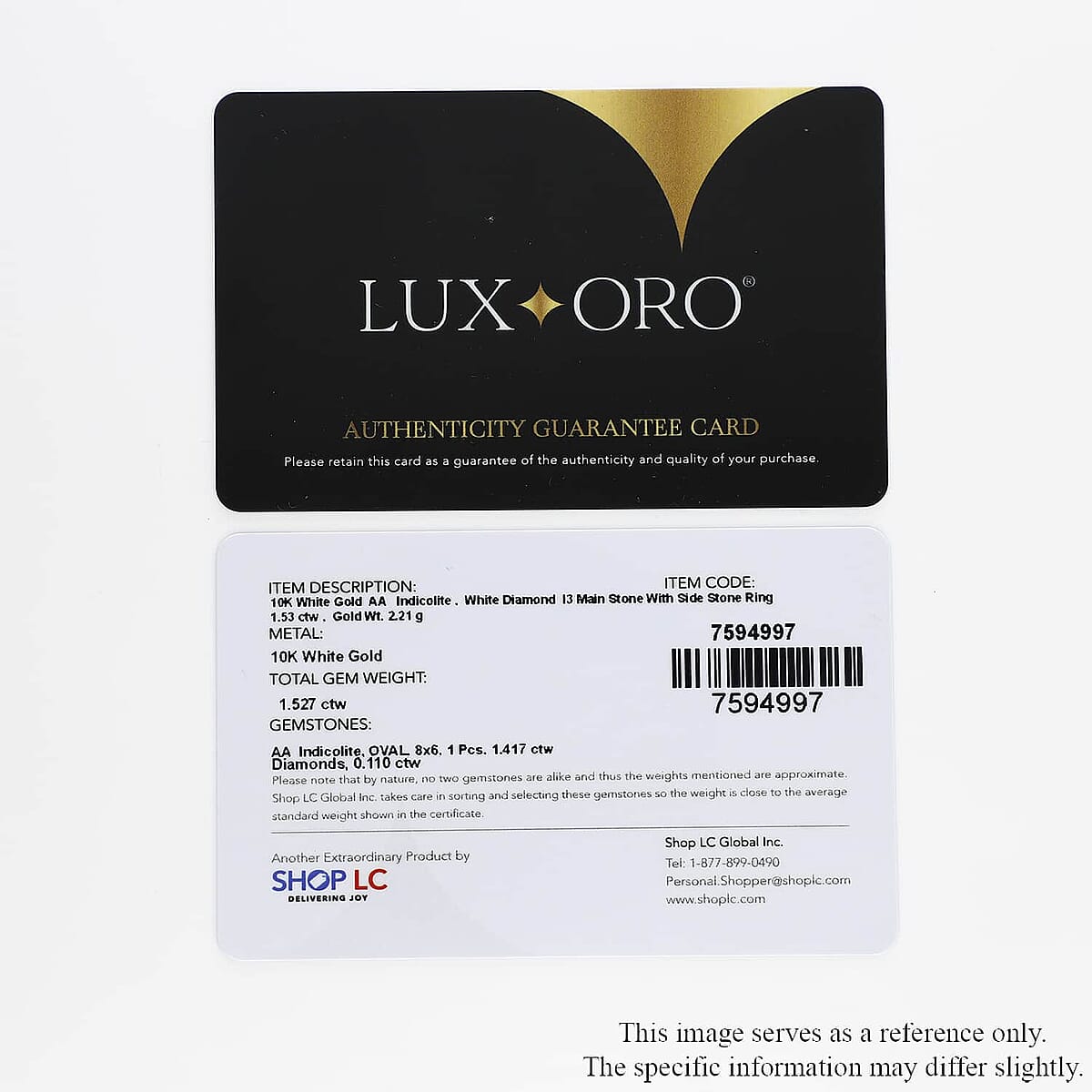 Luxoro 10K White Gold Premium Monte Belo Indicolite and G-H I3 Diamond Ring (Size 9.0) 1.50 ctw image number 6