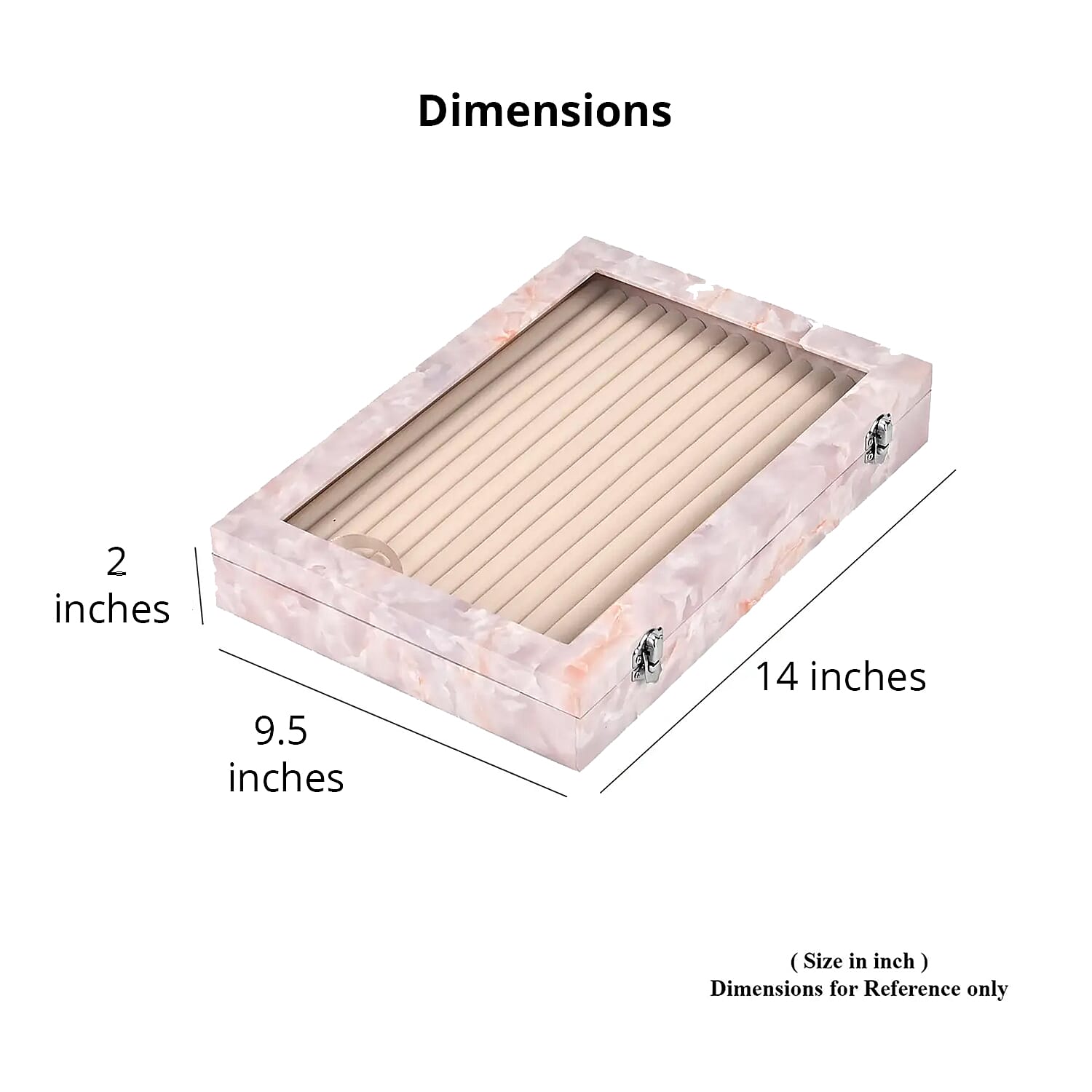 Purple Leatherette Jewelry Box, Anti Tarnish Jewelry Box, Jewelry Storage Case, Ring and Earrings Storage Box  (150 Slot) (14x9.5x2)