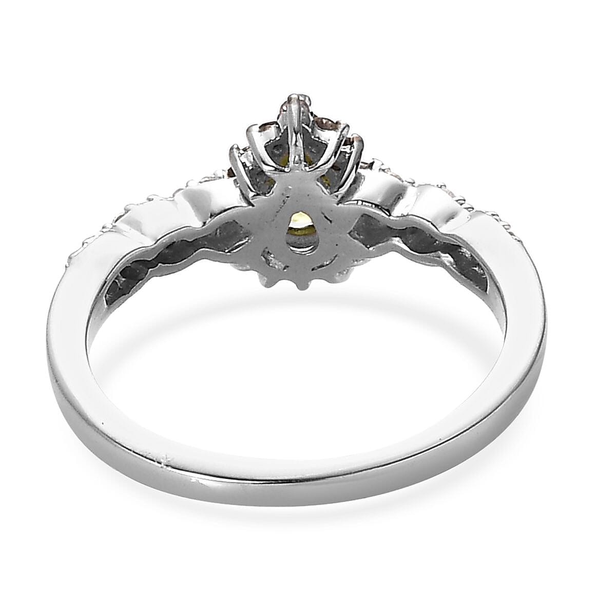 Premium Sava Sphene and Multi Gemstone Ring in Platinum Over Sterling Silver 0.75 ctw image number 3