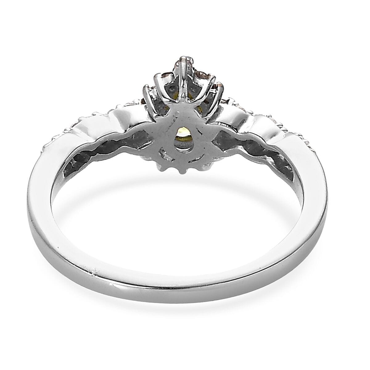 Premium Sava Sphene and Multi Gemstone Ring in Platinum Over Sterling Silver (Size 6.0) 0.75 ctw image number 3