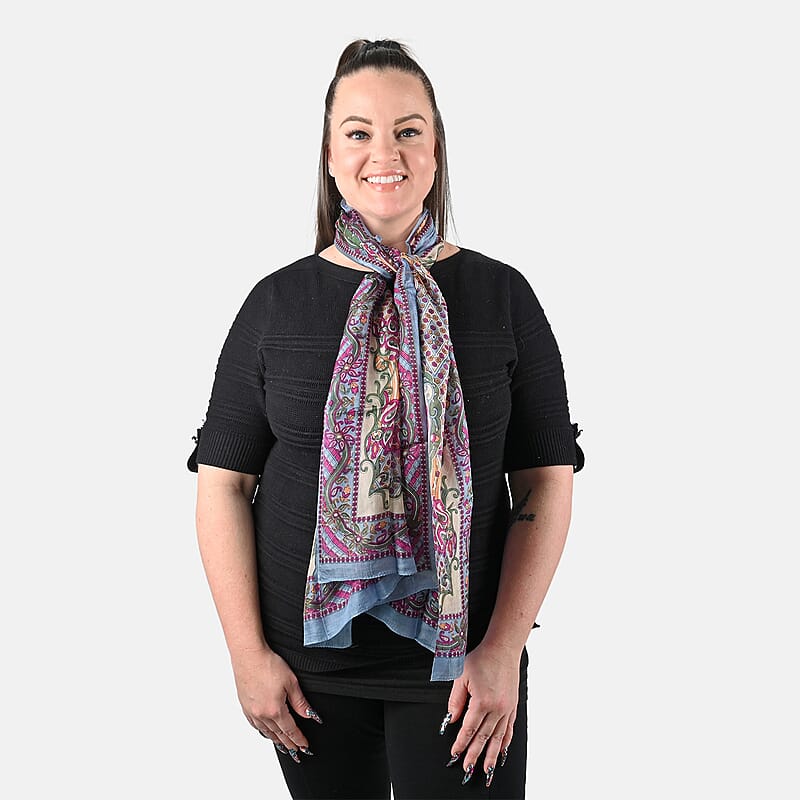 Multi Luxury Silk Decorative Scarf