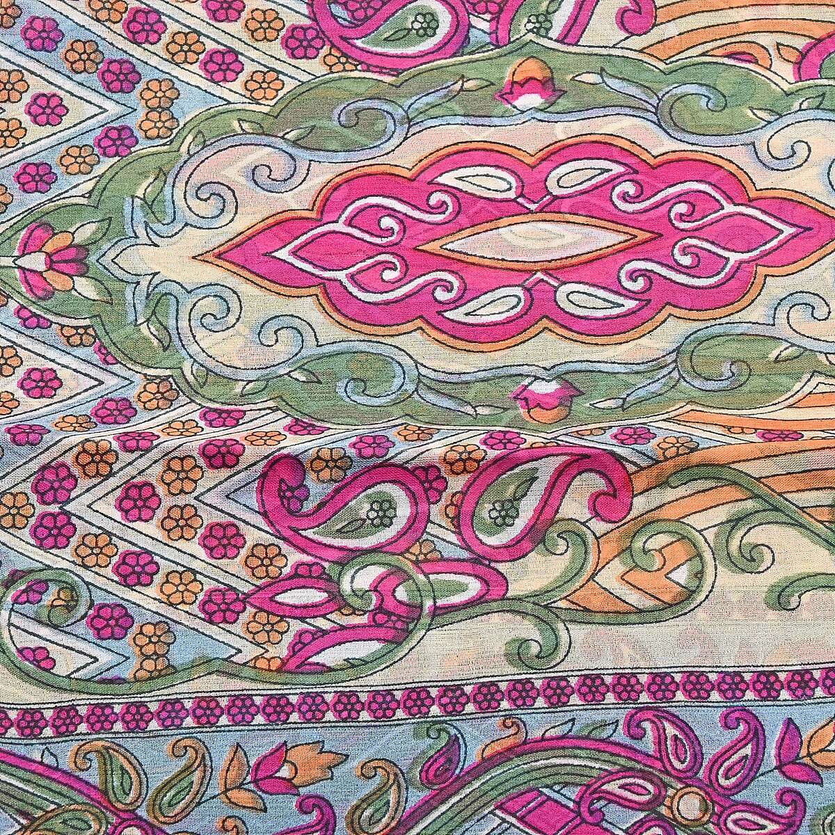 Multi Luxury Silk Decorative Scarf image number 4