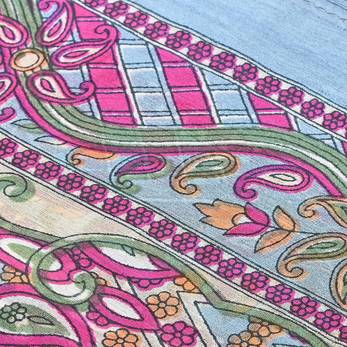 Multi Luxury Silk Decorative Scarf image number 5
