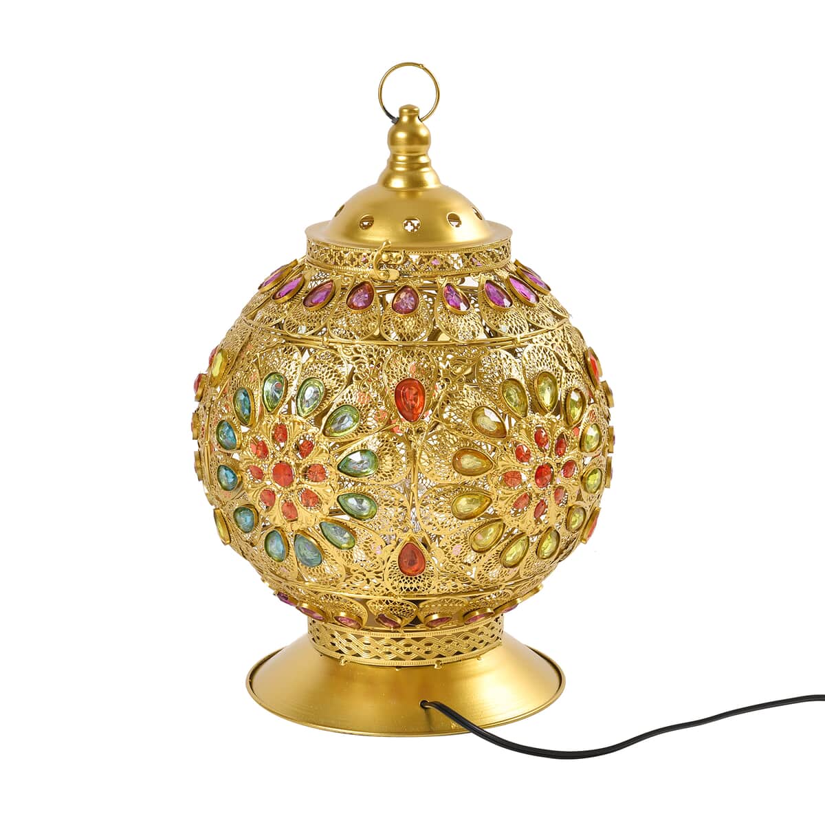 Antique Droplet Shaped Lamp in Gold Plating (UL Plug ) & (E26 Bulb Not Included) (11.8"x19.7") image number 2