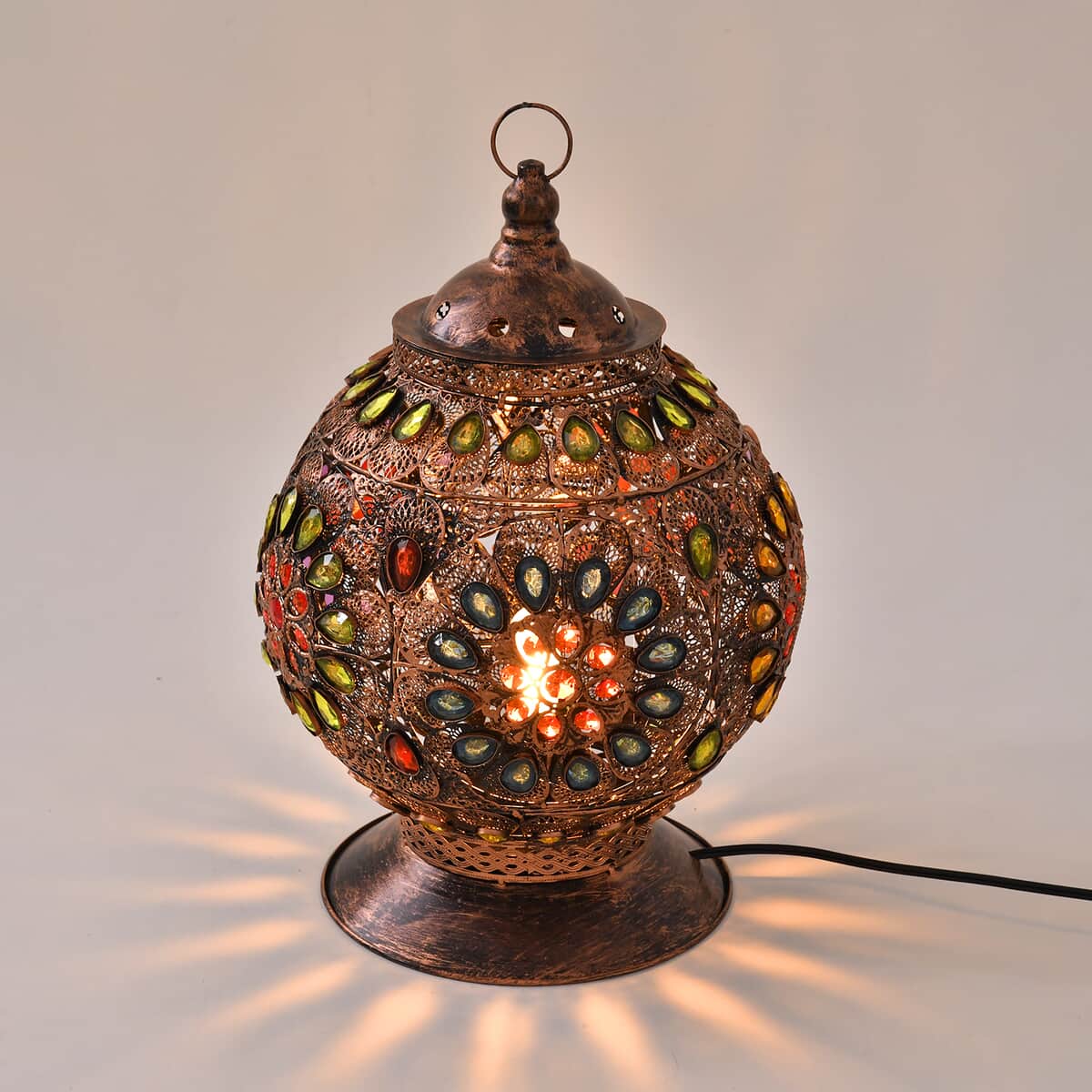 Antique Droplet Shaped Lamp in Bronze Plating (UL Plug ) & (E26 Bulb Not Included) image number 0