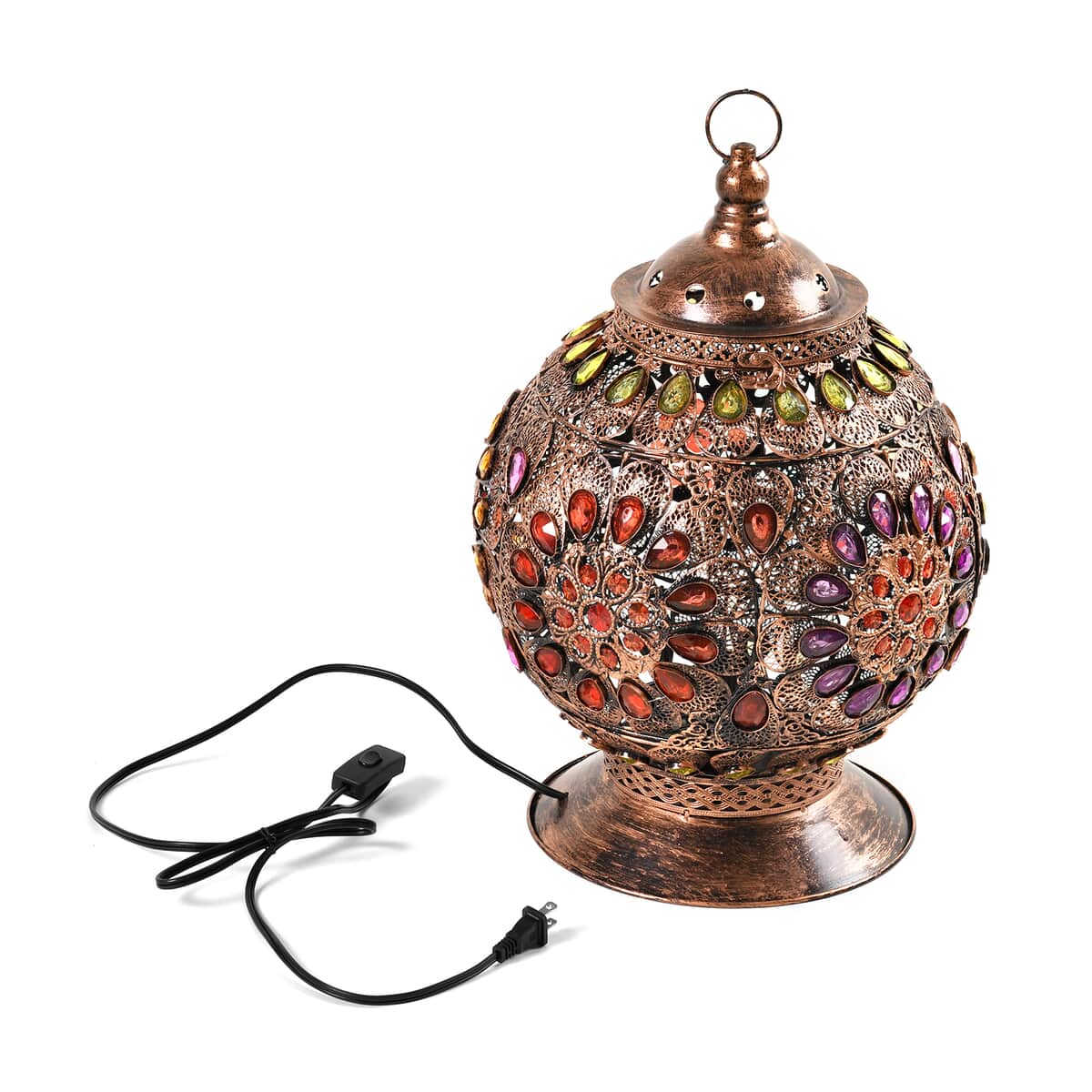 Antique Droplet Shaped Lamp in Bronze Plating (UL Plug ) & (E26 Bulb Not Included) image number 2