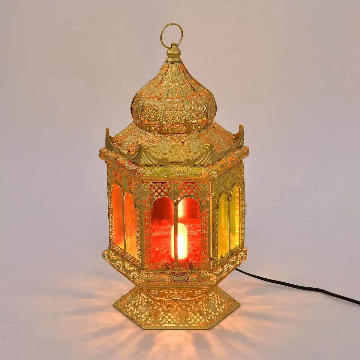 Antique Lamp in Gold Plating (UL Plug ) & (E26 Bulb Not Included) image number 1