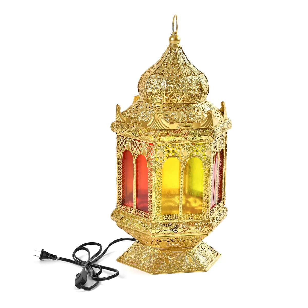 Antique Lamp in Gold Plating (UL Plug ) & (E26 Bulb Not Included) (10.2"x22") image number 5