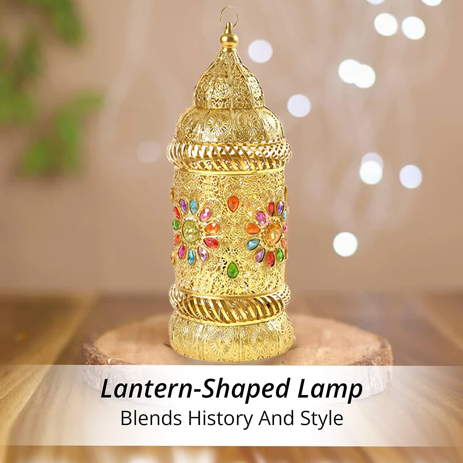 Antique Lamp in Gold Plating (UL Plug ) & (E26 Bulb Not Included)