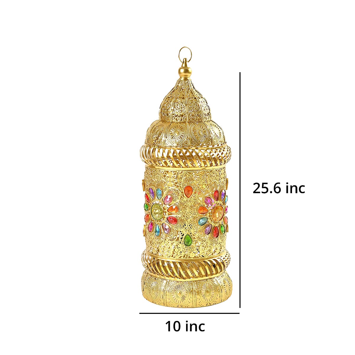 Antique Lamp in Gold Plating (UL Plug ) & (E26 Bulb Not Included) (10"x25.6") image number 7