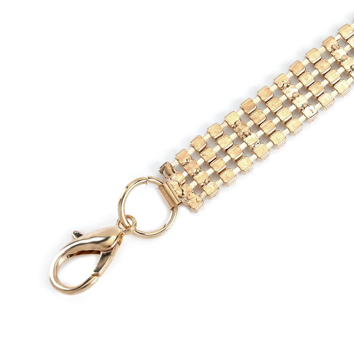 Gold Color Crystal Waist Belt with Buckle image number 2