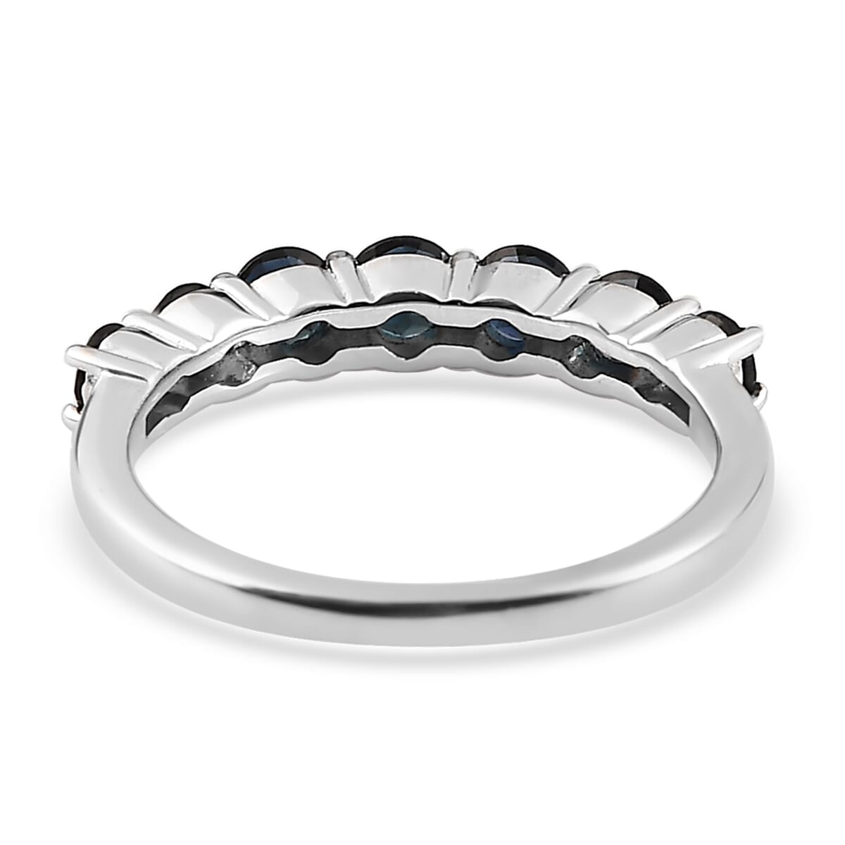 Premium Monte Belo Indicolite 7 Stone Ring in Platinum Over Sterling Silver 0.85 ctw image number 4
