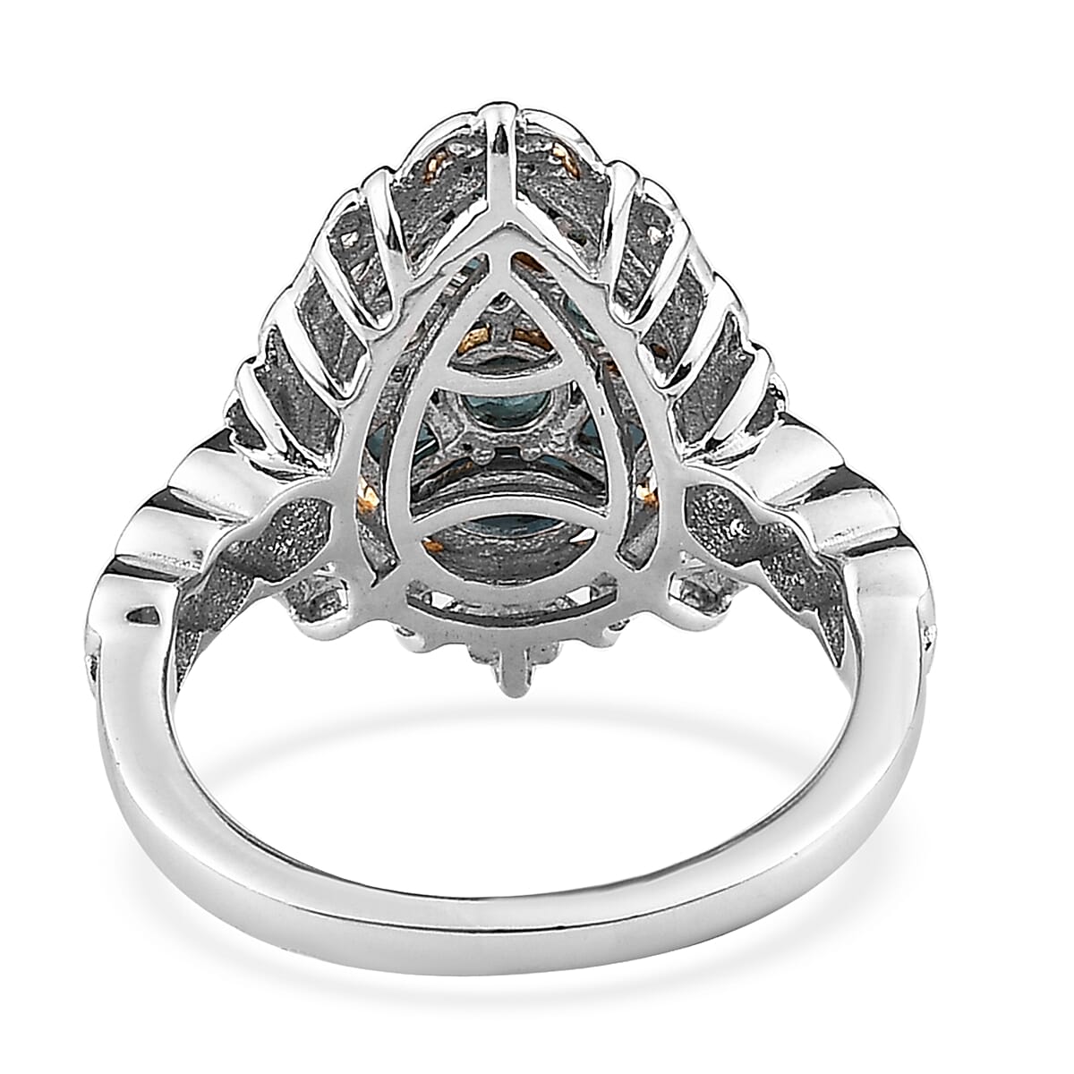 Premium Monte Belo Indicolite Ring in Vermeil YG and Platinum Over Sterling Silver 0.85 ctw image number 4