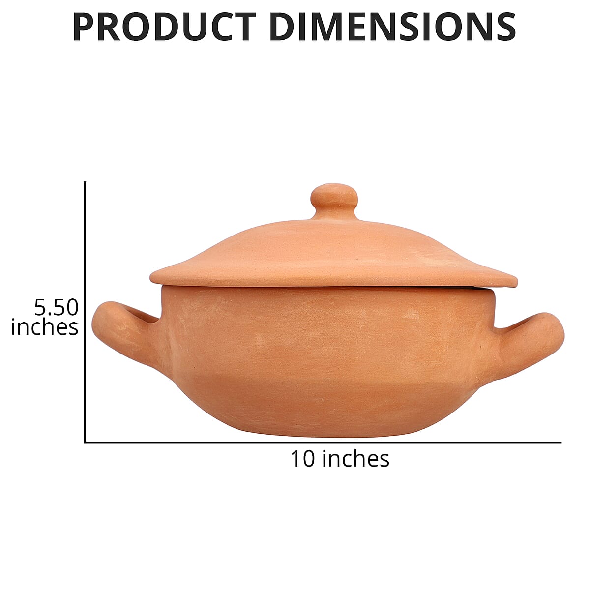 Handcrafted, Eco-friendly, Reusable, Made in India, Terracota Earthern clay Pot With Lid For Cooking And Serving image number 3