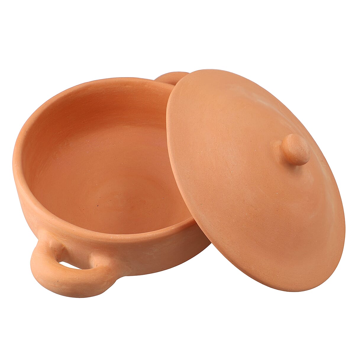 Handcrafted, Eco-friendly, Reusable, Made in India, Terracota Earthern clay Pot With Lid For Cooking And Serving image number 5