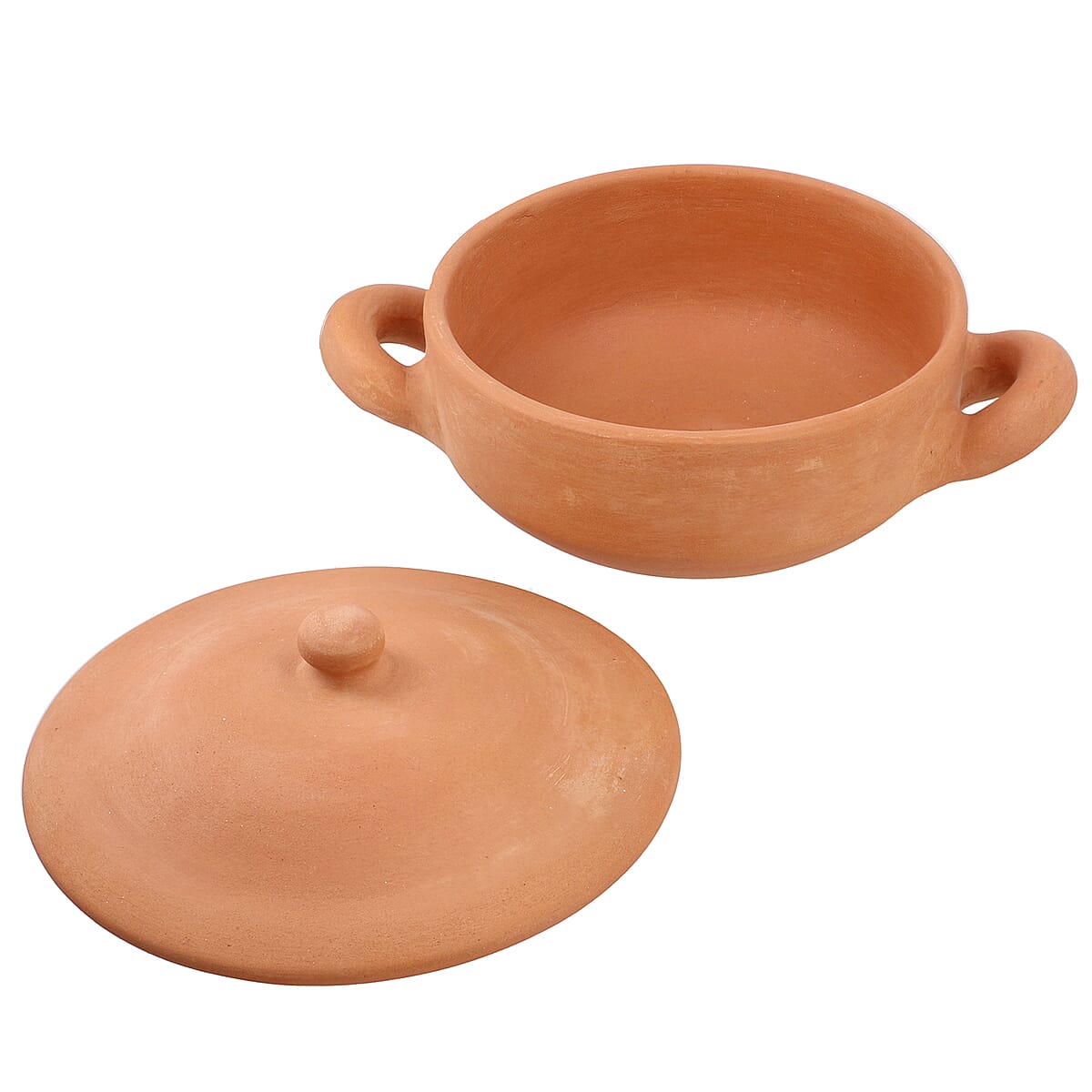 Handcrafted, Eco-friendly, Reusable, Made in India, Terracota Earthern clay Pot With Lid For Cooking And Serving image number 6
