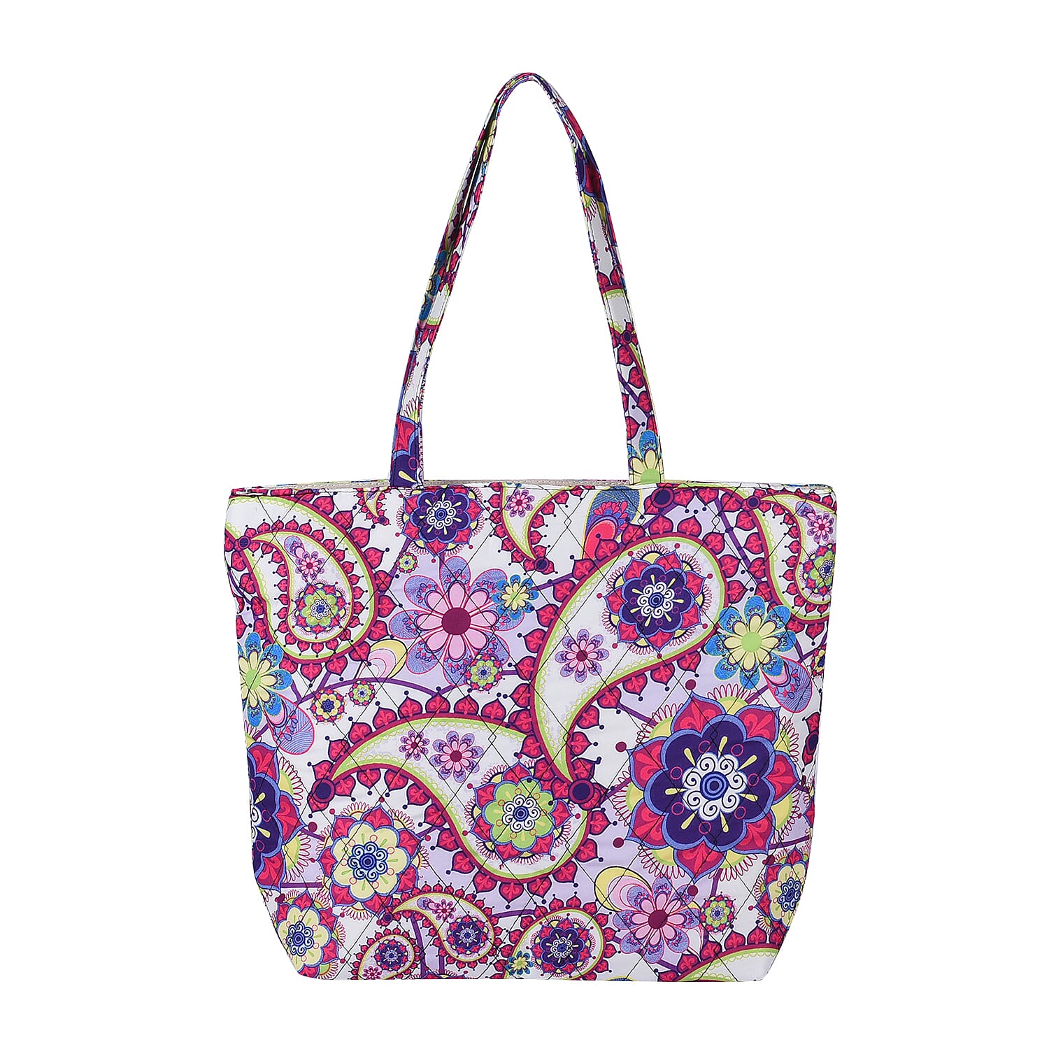 Multi Purple Paisley Pattern Tote Bag
