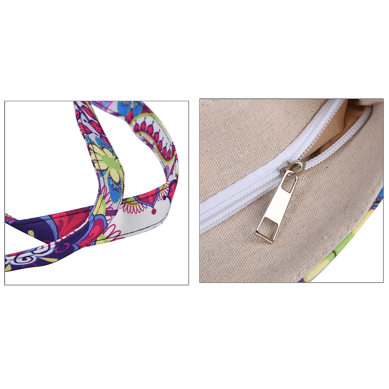 Multi Purple Paisley Pattern Tote Bag