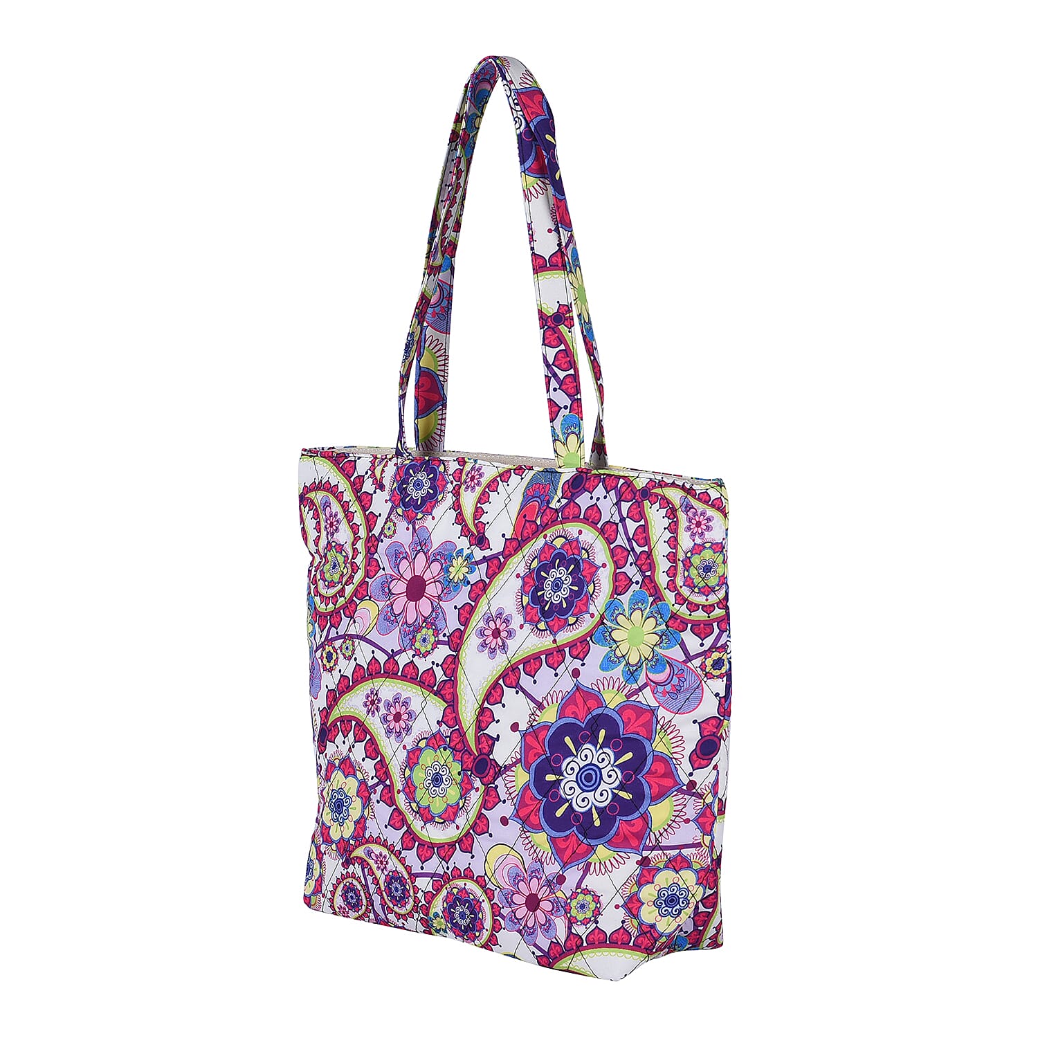 Multi Purple Paisley Pattern Tote Bag