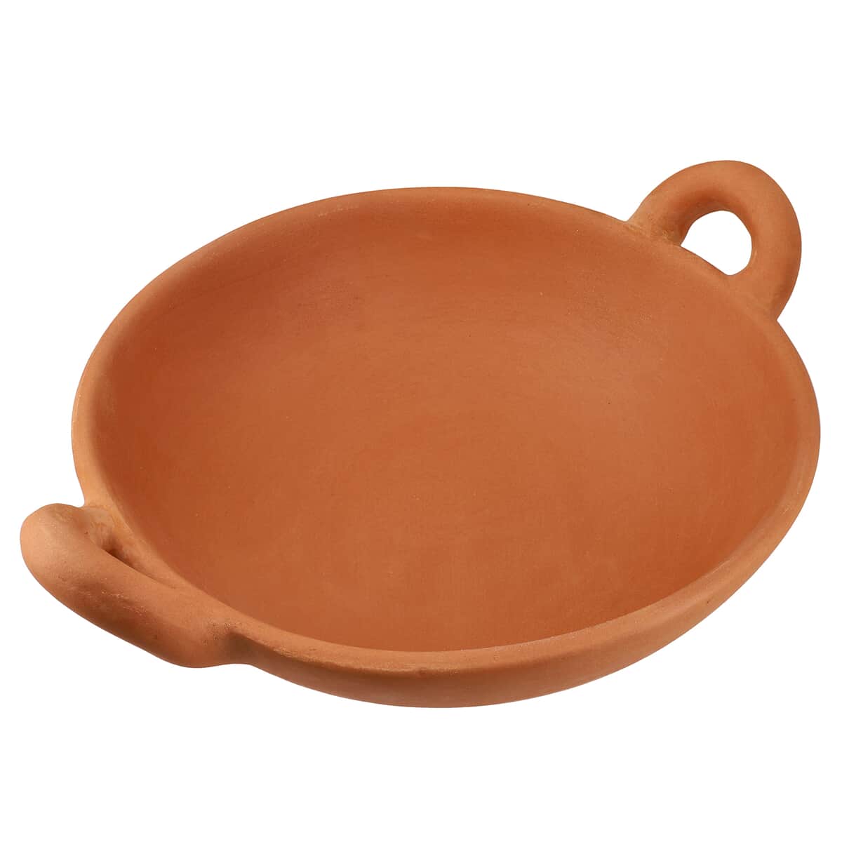 Handcrafted, Eco-friendly, Reusable, Made in India, Terracota Earthern Clay Deep Pan For Cooking And Serving image number 0