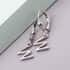 Platinum Over Sterling Silver Initial W Earrings image number 1