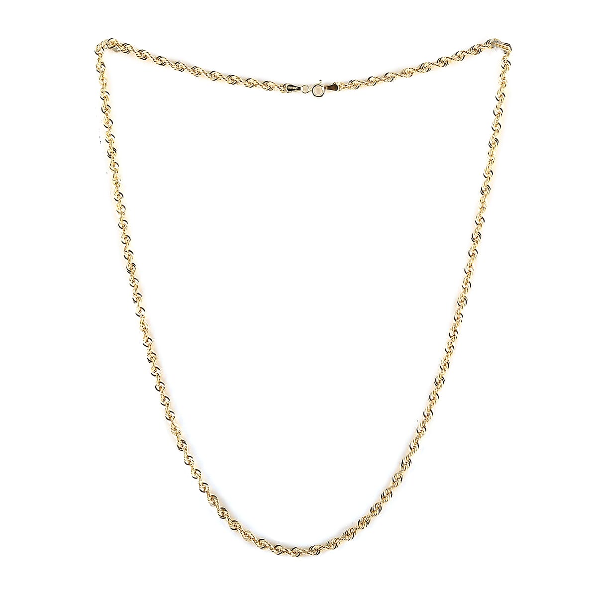 Maestro Gold Collection Italian 10K Yellow Gold 1.5mm Diamond Cut Rope Chain 30 Inches 4.85 Grams image number 2