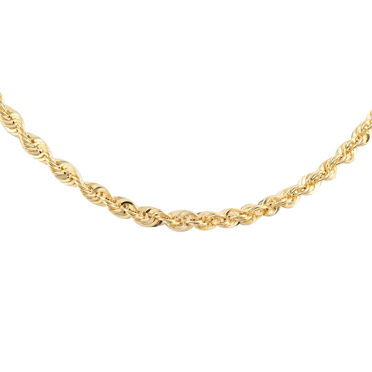 OTTOMAN TREASURE Italian 10K Yellow Gold 1.75mm Diamond Cut Rope Necklace 30 Inches 3.8 Grams image number 0