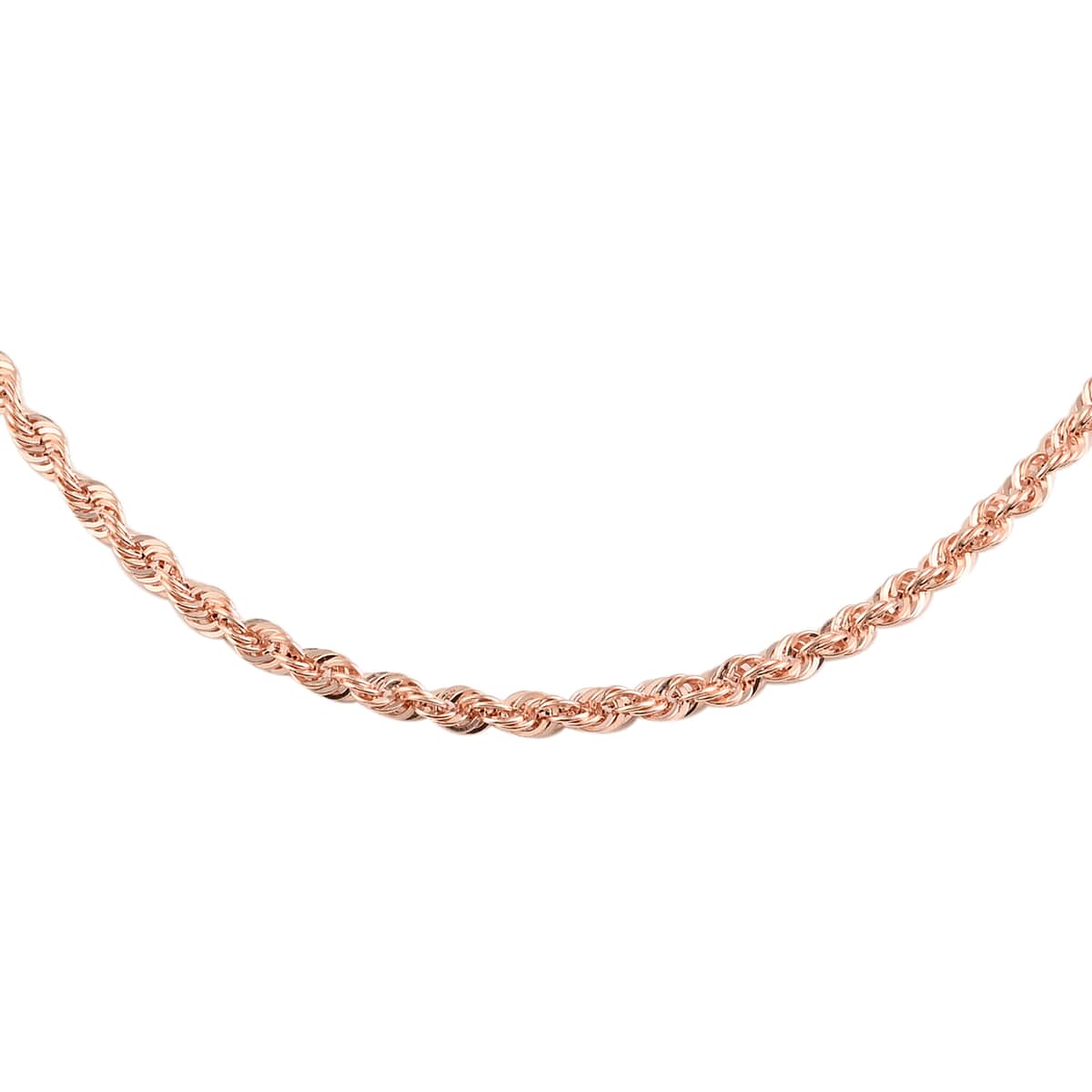 OTTOMAN TREASURE Italian 10K Rose Gold 1.75mm Diamond Cut Rope Necklace 30 Inches 3.75 Grams image number 0