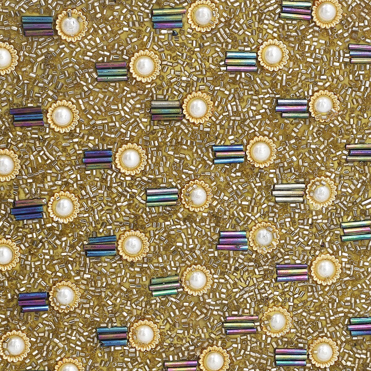 Handcrafted Set of 2 Golden Beaded Decorated Nested Box image number 6