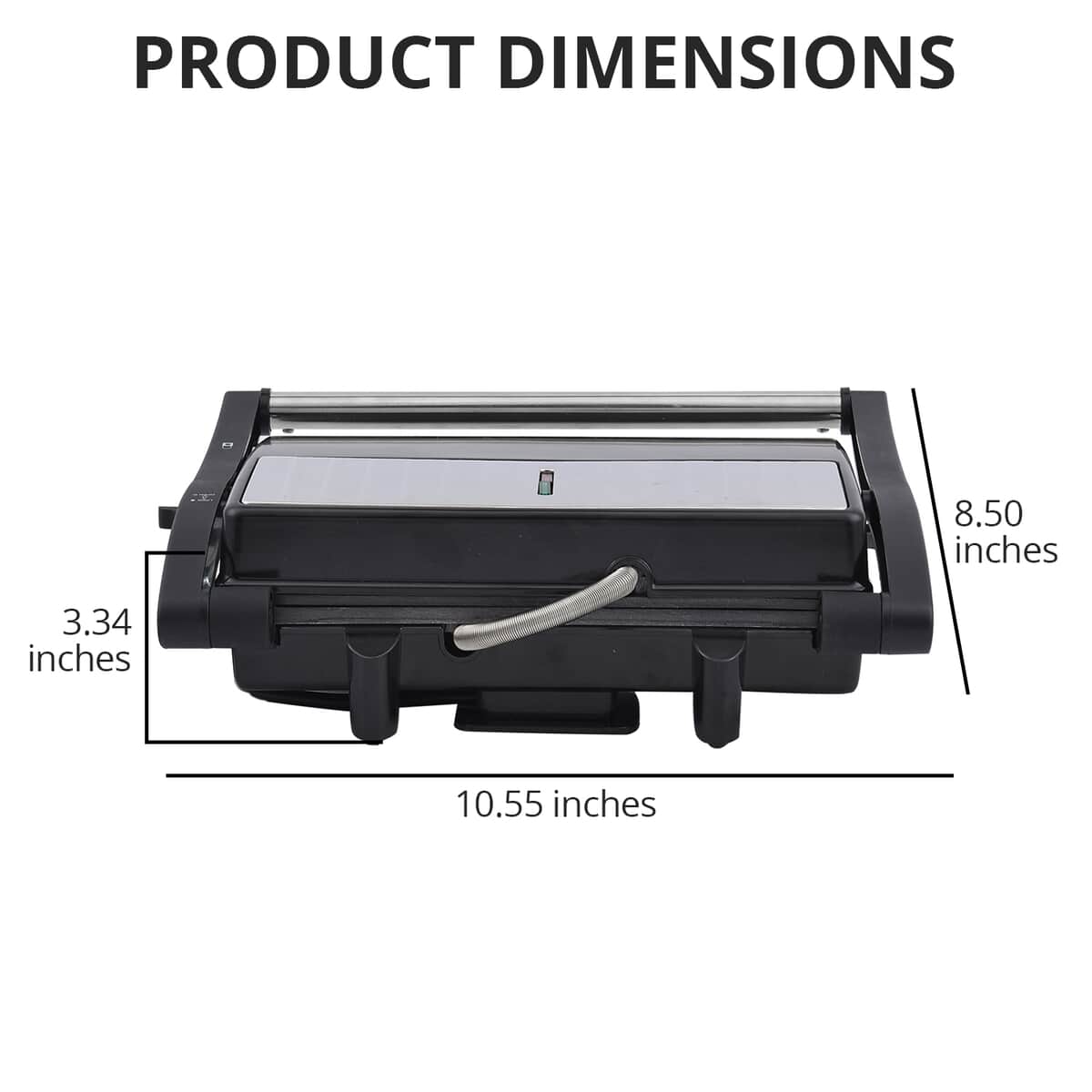 Homesmart Black 2-Slice Press Grill with Non-Stick Coating and Floating Hinge System image number 3