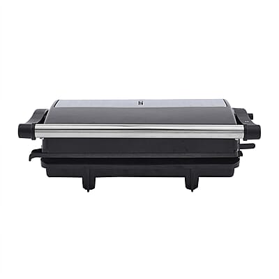Homesmart Black 2-Slice Press Grill with Non-Stick Coating and Floating Hinge System