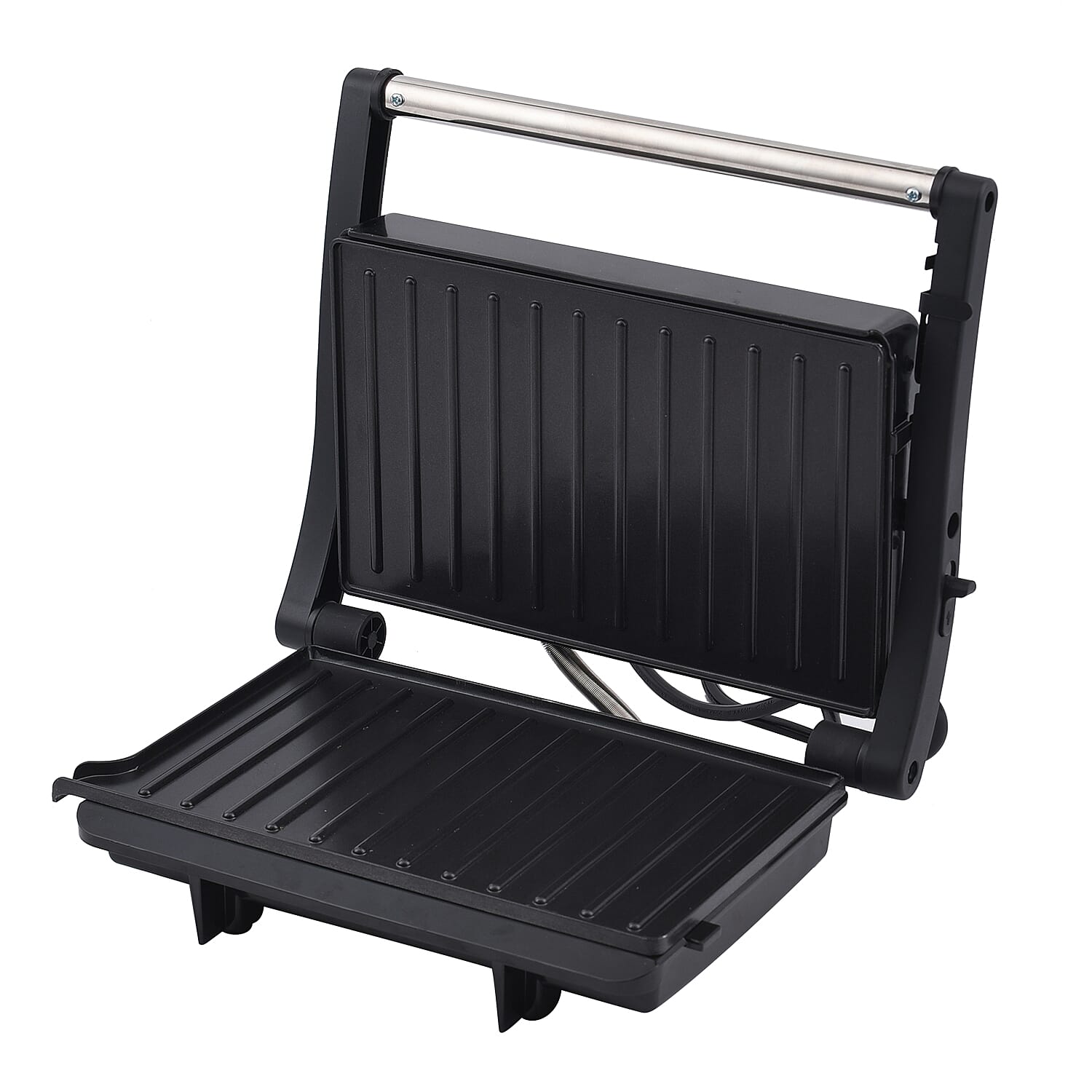 Homesmart Black 2-Slice Press Grill with Non-Stick Coating and Floating Hinge System