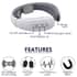 White Neck Massager for Pain Relief, Intelligent Neck Massager with Magnetic effect, Muscle Relax Tool, 6 Massage Modes, Automatic Massager Device with two extended massage patches(Off-White) image number 2