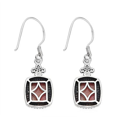 Artisan Crafted Argentinian Rhodochrosite Earrings in Sterling Silver 7.50 ctw