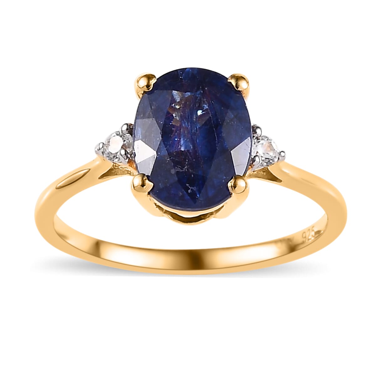 Sapphire and hot sale zircon ring