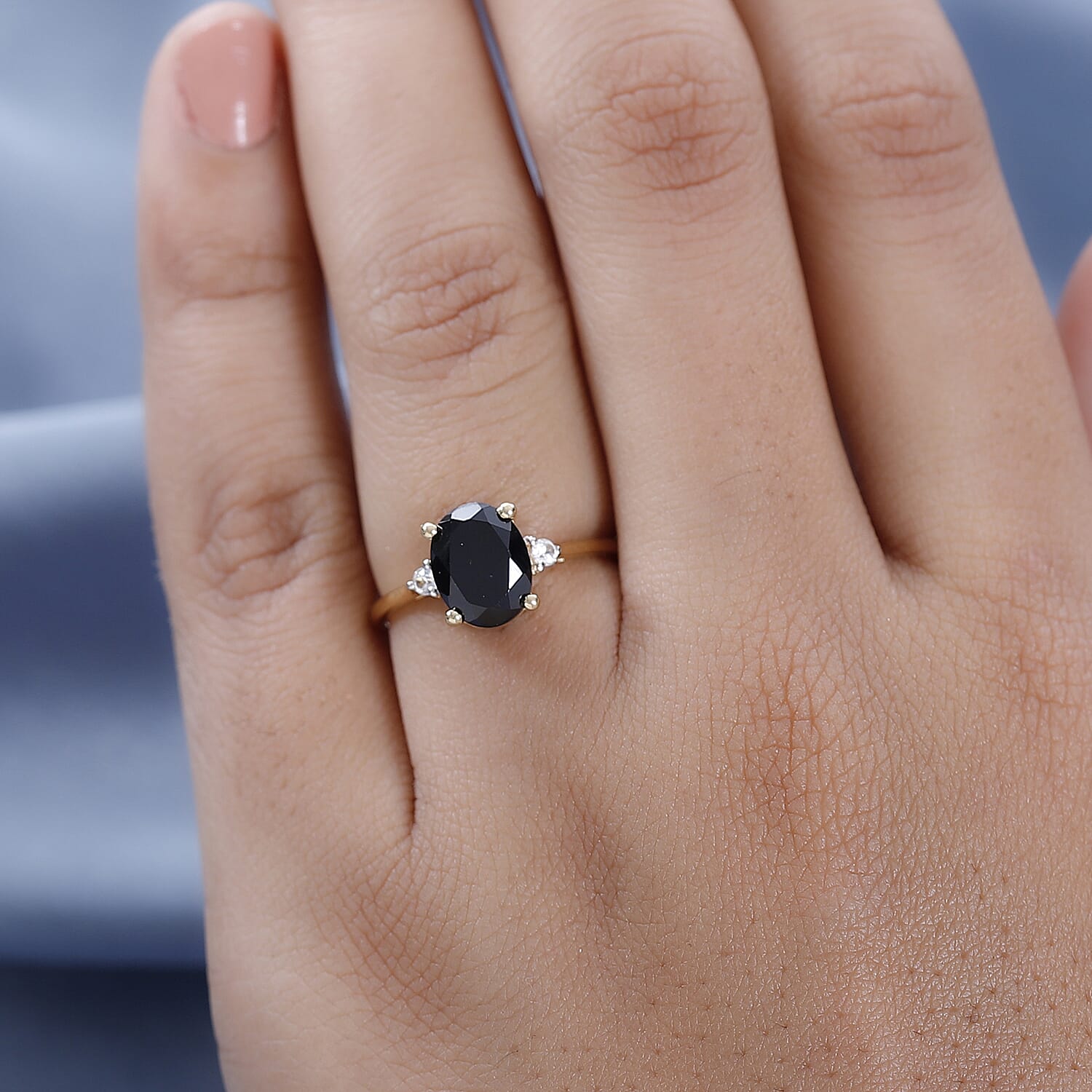 Black Zircon Ring Men's Women's 925% Silver Ring With