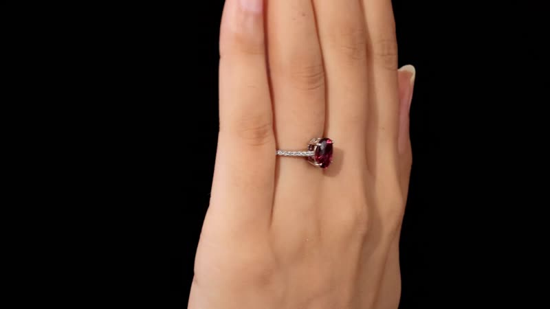Rhapsody 950 Platinum AAAA Ouro Fino Rubellite and E-F VS2 White Diamond Ring 2.30 ctw (Del. in 7-10 Days)